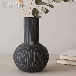 ΒΑΖΟ ΚΕΡΑΜ. ΣΦΑΙΡΙΚΟ ΜΑΥΡΟ 15,8X15,8X25,5ΕΚ