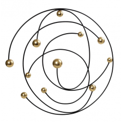 ΔΙΑΚΟΣΜΗΤΙΚΟ ΤΟΙΧΟΥ ΜΑΥΡΟ-ΧΡΥΣΟ ''ΣΠΕΙΡΑ'' 65,5X66,5X6