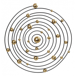 ΔΙΑΚΟΣΜΗΤΙΚΟ ΤΟΙΧΟΥ ΜΕΤΑΛ. ΧΡΥΣΟ -ΜΑΥΡΟ ''ΣΠΕΙΡΑ'' 73X70X6