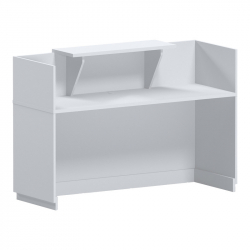 Γραφείο reception Lotus pakoworld σε λευκή απόχρωση 180x70x110εκ