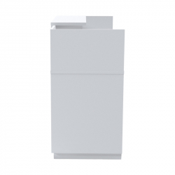 Γραφείο reception Lotus pakoworld σε λευκή απόχρωση 180x70x110εκ