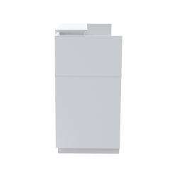 Γραφείο reception Lotus pakoworld σε λευκή απόχρωση 140x70x110εκ