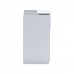 Γραφείο reception Lotus pakoworld σε λευκή απόχρωση 140x70x110εκ