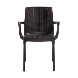 Parker πολυθρόνα αλουμινίου 57x57xH84(45)cm Καφέ