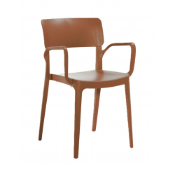 Panora πολυθρόνα polypropylene 46x51xH82cm Καφέ