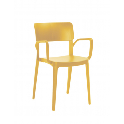 Panora πολυθρόνα polypropylene 46x51xH82cm Κίτρινο