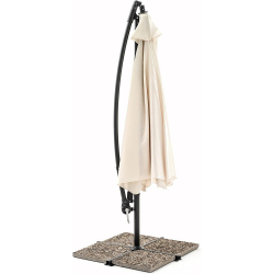 LUNA ΟΜΠΡΕΛΑ ΚΗΠΟΥ ΓΩΝΙΑΚΗ ΣΤΡΟΓΓΥΛΗ ΓΚΡΙ  Φ3Χ2,3 cm