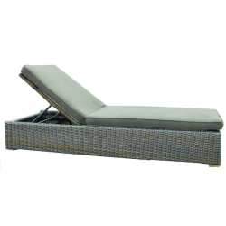 SAMA ΞΑΠΛΩΣΤΡΑ RATTAN ΓΚΡΙ -ΜΠΕΖ 202Χ77Χ28cm