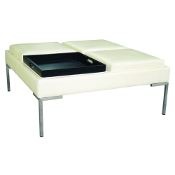 ΤΡΑΠΕΖΙ- ΣΚΑΜΠΩ  ΜΕ ΤΕΧΝΟΔΕΡΜΑ 100x100x45cm