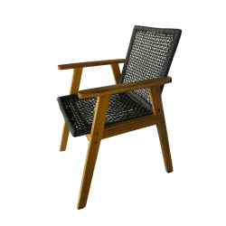 BARCELONA ΠΟΛΥΘΡΟΝΑ ΓΚΡΙ  ΞΥΛΟ ΑΚΑΚΙΑ TEAK LOOK 65.5x61.5x90cm