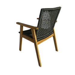 BARCELONA ΠΟΛΥΘΡΟΝΑ ΓΚΡΙ  ΞΥΛΟ ΑΚΑΚΙΑ TEAK LOOK 65.5x61.5x90cm