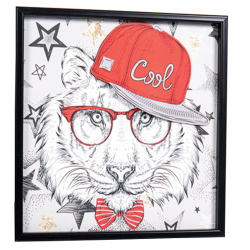 ΠΙΝΑΚΑΣ 3D ΛΙΟΝΤΑΡΙ ΣΕ ΜΑΥΡΟ ΠΛΑΙΣΙΟ 40Χ40Χ4