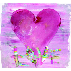 ΠΙΝΑΚΑΣ ΡΟΖ ΚΑΡΔΙΑ 50Χ50Χ1,8