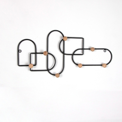 ΚΡΕΜΑΣΤΡΑ ΤΟΙΧΟΥ 7Θ 60Χ4Χ28 ΜΑΥΡΗ ΜΕΤΑΛΛΙΚΗ