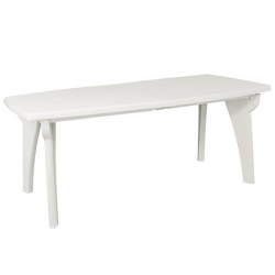 LIPARI Τραπέζι Dining Κήπου - Βεράντας, PP Άσπρο  180x90x72cm