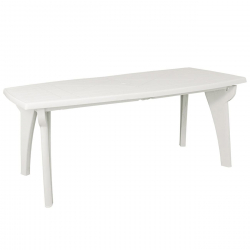 LIPARI Τραπέζι Dining Κήπου - Βεράντας, PP Άσπρο  180x90x72cm