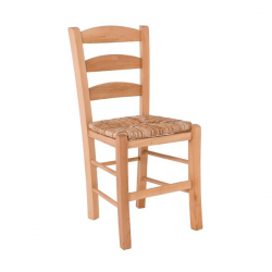 ΣΚΥΡΟΣ Καρέκλα Οξιά Βαφή Εμποτισμού Φυσικό, Κάθισμα Ψάθα  41x43x89cm