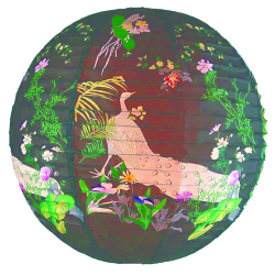 ΦΩΤΙΣΤΙΚΟ ΜΠΑΛΑ ΧΑΡΤΙΝΟ ΜΑΥΡΟ ΜΕ ΚΙΝΕΖΙΚΑ ΣΧΕΔΙΑ Φ40 cm