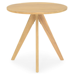 PANAY ΤΡΑΠΕΖΙ ΤΡΑΠ/ΡΙΑΣ ΣΤΡΟΓΓΥΛΟ ΞΥΛΙΝΟ ΑΚΑΚΙΑ  Φ80X78cm 