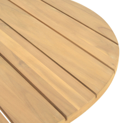 PANAY ΤΡΑΠΕΖΙ ΤΡΑΠ/ΡΙΑΣ ΣΤΡΟΓΓΥΛΟ ΞΥΛΙΝΟ ΑΚΑΚΙΑ  Φ80X78cm 