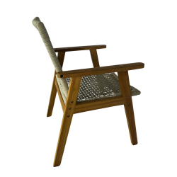 BARCELONA ΠΟΛΥΘΡΟΝΑ  ΜΠΕΖ ΞΥΛΟ ΑΚΑΚΙΑ TEAK LOOK 65.5x61.5x90cm