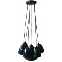 ΚΡΕΜΑΣΤΟ ΦΩΤΙΣΤΙΚΟ ΟΡΟΦΗΣ 6ΦΩΤΟ  ΜΑΥΡΟ ΜΕΤΑΛΛΙΚΟ Υ100cm