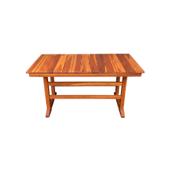 SUMMER  ΤΡΑΠΕΖΙ ΣΤΑΘΕΡΟ ΤΕΑΚ OIL FINISH 140Χ70Χ75cm