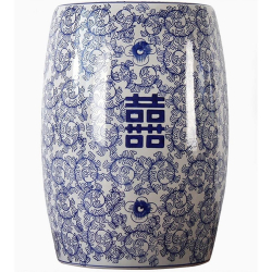 ΣΚΑΜΠΟ - ΒΟΗΘΗΤΙΚΟ ΤΡΑΠΕΖΑΚΙ ΚΙΝΕΖΙΚΟΥ ΣΤΥΛ ΣΕ ΜΠΛΕ-ΛΕΥΚΟ ΧΡΩΜΑ  Φ 33x45 cm