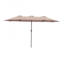Ομπρέλα επαγγελματική Dorizo pakoworld αλουμίνιο-καφέ ύφασμα 2.6x4.5x2.5m