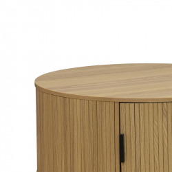 Τραπέζι σαλονιού Scandi pakoworld MDF σε φυσική απόχρωση Φ80x35.5εκ