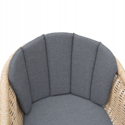 ΠΟΛΥΘΡΟΝΑ VICTUS HM6559.01 ΑΛΟΥΜΙΝΙΟ & ΜΑΞΙΛΑΡΙΑ ΓΚΡΙ-TWIST WICKER 59x68.5x75Yεκ