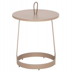 ΤΡΑΠΕΖΙ ΒΟΗΘΗΤΙΚΟ ΕΞ.ΧΩΡΟΥ MINO HM6432.03 ΑΛΟΥΜΙΝΙΟ & ΣΧΟΙΝΙ ΚΑΠΟΥΤΣΙΝΟ Φ47x53Υεκ