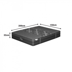 Στρώμα Resty pakoworld pocket spring μονής όψης με ενσωματωμένο ανώστρωμα 32cm 150x200εκ