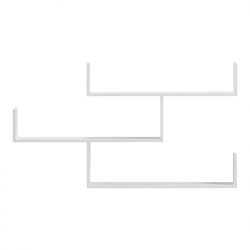 Ραφιέρα τοίχου Tiber pakoworld λευκή 120x22x67εκ