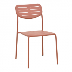 Τραπεζαρία Moraja Deraby Ι pakoworld σετ 5τεμ terracotta μέταλλο 140x80x72εκ