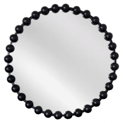 Artekko Dia Μαύρος Μεταλλικός Στρογγυλός Καθρέπτης Τοίχου (68x4.5x68)cm
