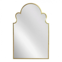 Artekko Dia Χρυσός Μεταλλικός Καθρέπτης Τοίχου (58x2.5x90)cm