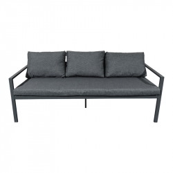 Σαλόνι Gardenly Ι pakoworld σετ 4τμχ αλουμίνιο σε ανθρακί απόχρωση με ανθρακί μαξιλάρια