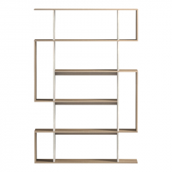 Βιβλιοθήκη Mito pakoworld sonoma - μπεζ μαρμάρου 108.5x25x161εκ