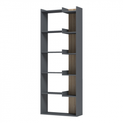 Βιβλιοθήκη Corpus pakoworld ανθρακί-sonoma 61x22x162εκ