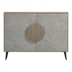 Μπουφές Gora pakoworld sonoma-μπεζ οψη μαρμαρου 110x35.5x82εκ