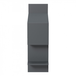 Ραφιέρα τοίχου Paralel pakoworld ανθρακί 70x22x65,5εκ
