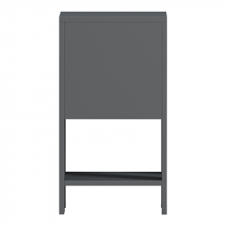 Κομοδίνο Reppo pakoworld ανθρακί 30x30x55εκ