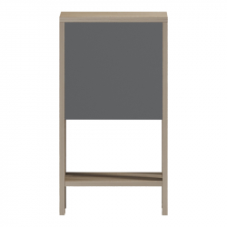 Κομοδίνο Reppo pakoworld sonoma-ανθρακί 30x30x55εκ