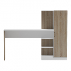 Γραφείο με βιβλιοθήκη και ντουλάπι Ofisio pakoworld sonoma-λευκό 152.3x40x120εκ