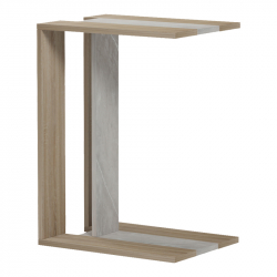 Βοηθητικό τραπέζι Muju pakoworld sonoma- μπεζ οψη μαρμάρου 30x40x55εκ