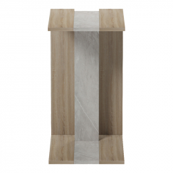 Βοηθητικό τραπέζι Muju pakoworld sonoma- μπεζ οψη μαρμάρου 30x40x55εκ