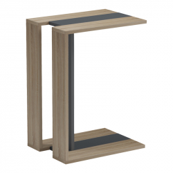 Βοηθητικό τραπέζι Muju pakoworld sonoma- ανθρακί 30x40x55εκ