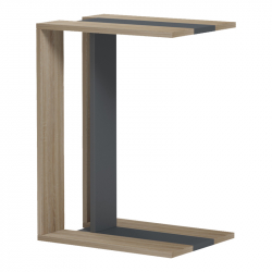 Βοηθητικό τραπέζι Muju pakoworld sonoma- ανθρακί 30x40x55εκ