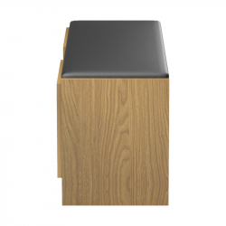 Έπιπλο εισόδου σκαμπό-παπουτσοθήκη Zulla pakoworld 10 ζεύγων ανοιχτό καρυδί 110x37x43εκ